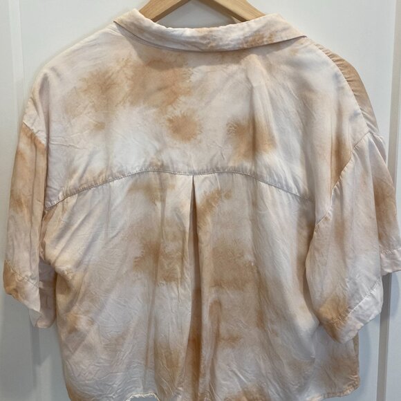 Frank & Oak tie-dye button down crop-top - Picture 3 of 4